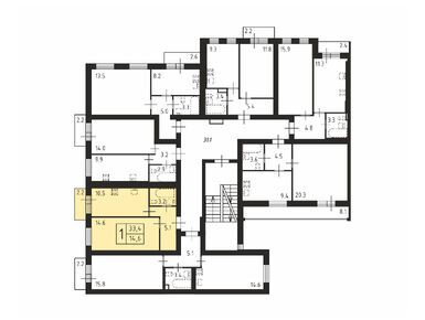 1-комнатная 33.40 кв.м, ЖК «Щегловская усадьба», 3 820 960 руб.