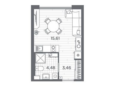 Планировки студии в ЖК «Plus Пулковский»