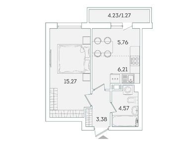 1-комнатная 35.30 кв.м, ЖК  Lampo (Лампо), 5 625 000 руб.