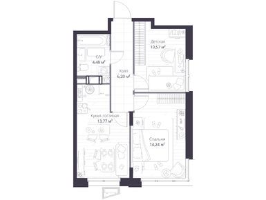 Планировки трехкомнатные в ЖК Veren Nort Сертолово