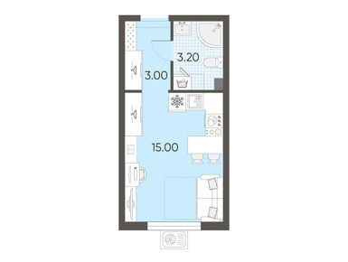Студия 21.20 кв.м, ЖК «Ручьи», 4 850 136 руб.
