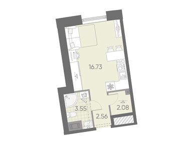 Студия 24.92 кв.м, ЖК «Бульвар Грина», 9 626 098 руб.