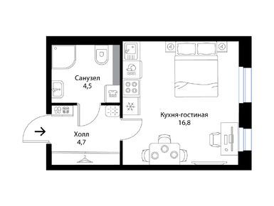 Студия 26.00 кв.м, ЖК «Экография», 5 724 940 руб.