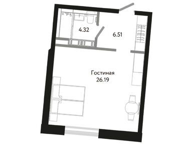 Студия 37.02 кв.м, Апарт-отель Next (Некст), 11 220 000 руб.