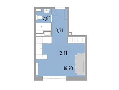 Студия 23.09 кв.м, Апарт-отель Cosmos Smart Yuzhny (Космос ВСМ), 5 612 579 руб.