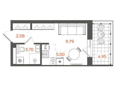 Студия 20.45 кв.м, ЖК «STAVNI Обводный» («Ставни Обводный»), 12 423 870 руб.