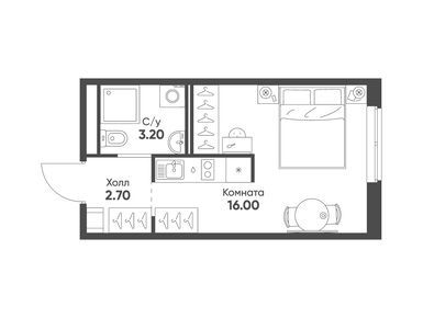 Студия 21.90 кв.м, Avenue Apart Pulkovo, 7 416 847 руб.