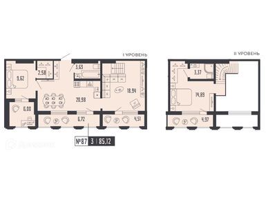 Планировки трехкомнатные в ЖК SHEPILEVSKIY (Шепилевский)