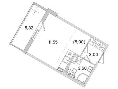 Студия 23.05 кв.м, ЖК «Любоград», 7 514 300 руб.