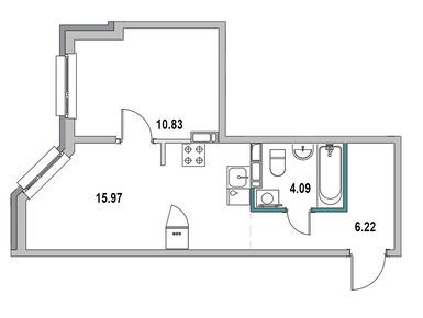 Планировки однокомнатные в ЖК «Новый город» (Выборг)
