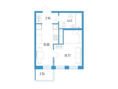 Планировки однокомнатные в ЖК AEROCITY CLUB (Аэросити Клаб)