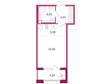 Студия 28.05 кв.м, ЖК «Дом на Курской», 12 445 785 руб.