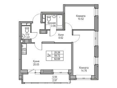 Планировки трехкомнатные в ЖК «ПАРК-КВАРТАЛ Юнтолово»